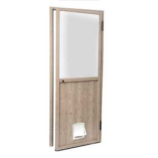 Mosquitera Puerta americana con gatera PetScreen para gatos y mascotas